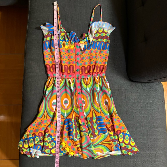 Alexis Sirsha Ruffle Mini Dress in Gogo Multi size Small - Picture 8 of 9